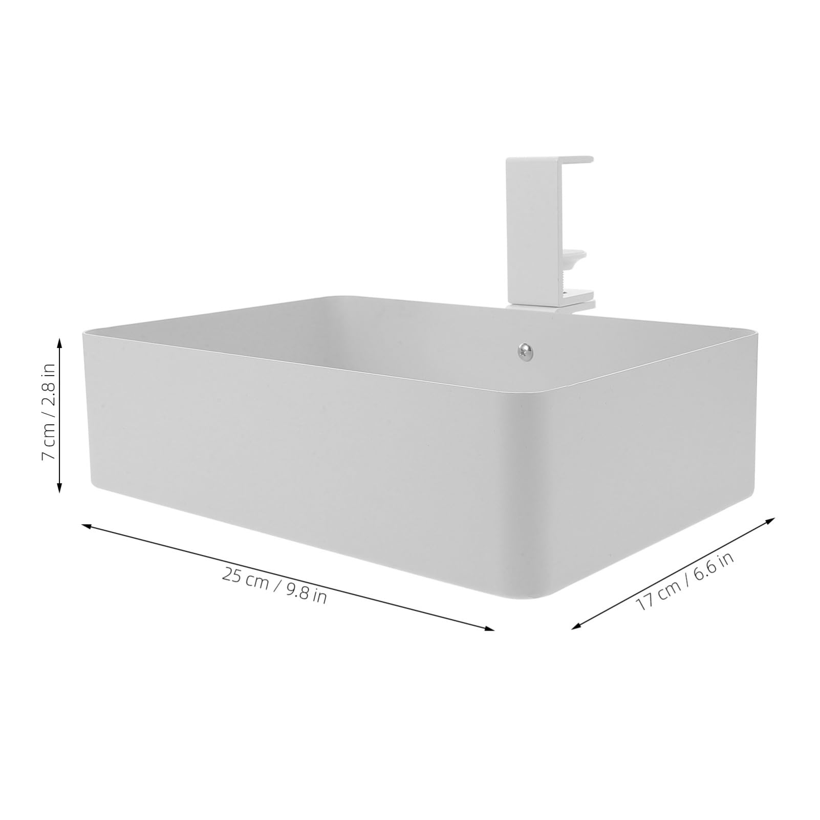 SECFOU Cestino Portaoggetti in Metallo Sottoscrivania Contenitore per Casa e Cucina Organizer per Piccoli Spazi