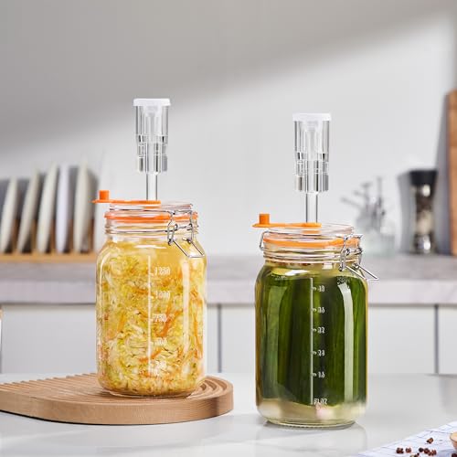 JILLMO 1.5L Wide Mouth Glass Jar