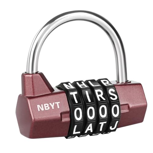 NBYT Letter Combination Padlock Gym Changing Cabinet School Wardrobe Storage Cabinet Toolbox Word Padlock can Reset Code.
