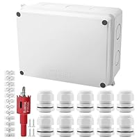 Caja Conexiones Estanca Caja De Derivación Blanca Para Instalaciones Eléctricas A Vista - 10x5cm, 3 Entradas Caja Electrica