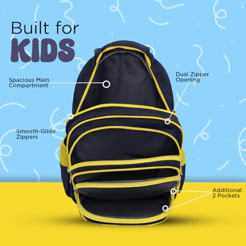 Image of School Bag for Kids Boys & Girls 5-10 Years - Cute Cartoon Dinosaur Backpack Large Capacity Waterproof School Bag with Bottle Pocket Multi-Compartment Lightweight Bag for Nursery & Primary