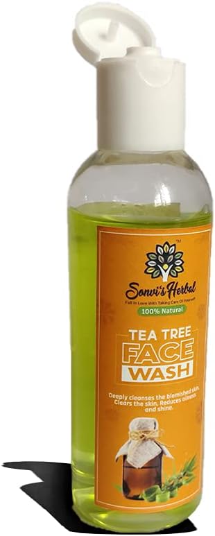 SONVI'S HERBAL 100% NATURAL Herbal New Tea tree Face Wash | Face Cleaner Dirt And Tan Removal | Suitable For All Skin Types | Men and Women - 100 ML