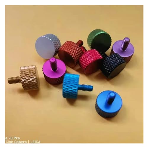 Vis à pouce aluminium M5 16mm verte | Vis moletée de serrage - 6