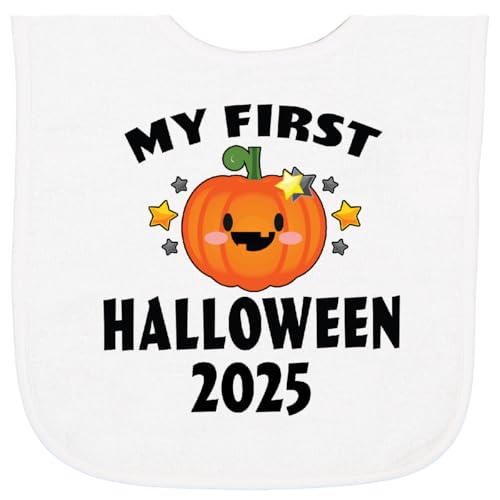 inktastic My First Halloween 2025 Baby Terry Cloth Bib