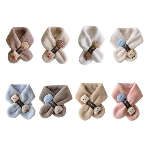 Children Plush Scarf Crossing Styles Kids Scarf Warm Baby Neck Wrap Stylish Scarf For School Travel & Outdoor Fun Ages 3-103