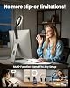 Luz de anillo Evershop para laptop con clip de escritorio, pequeña iluminación para videoconferencias con soporte para teléfono/cámara web/monitor, mini LED portátil de 5" para reuniones Zoom/videollamadas/grabación 4