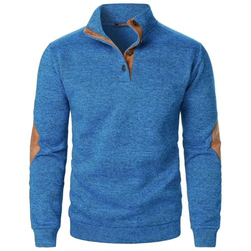 Pull d'hiver en velours chaud pour homme à manches longues coupe classique