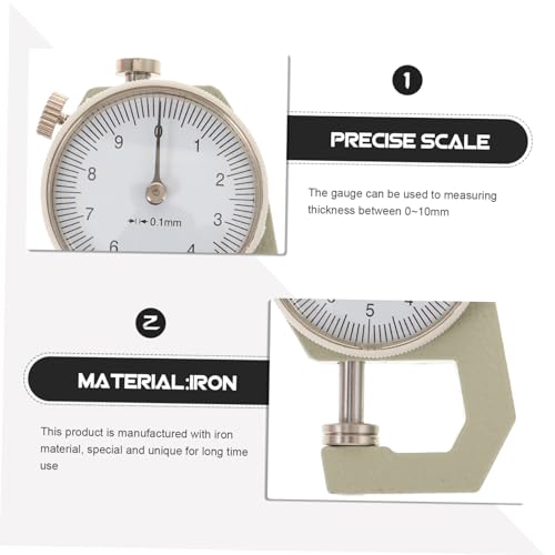 Calibrador de espesores para cuero DIY, herramienta de medición precisa, rango compacto, instrumento confiable para artesanías y trabajos en cuero miniatura 5