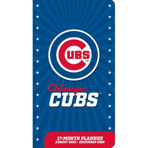 Lang Brands, LLC, MLB Chicago Cubs 17 Month 2026 Pocket Planner, 3.5'' X 6.25'', 17-Month Calendar with Spiral Binding