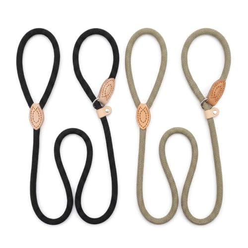 Retrieverleine mit Zugstopp 1,5 m x 0,6 cm Nylon für Hunde