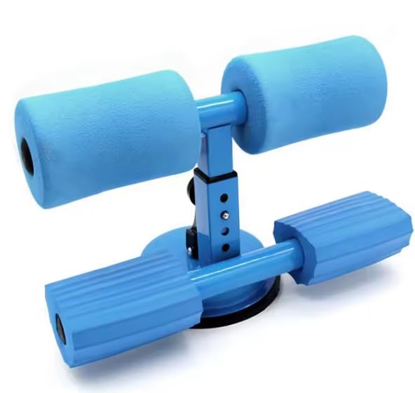 Sit-Up Bar with Foam Handle, Rubber Suction Seat, Sit-ups, Push-ups Assistant, Weight Loss, Gym Workout, 100 kg Capacity (Blue)