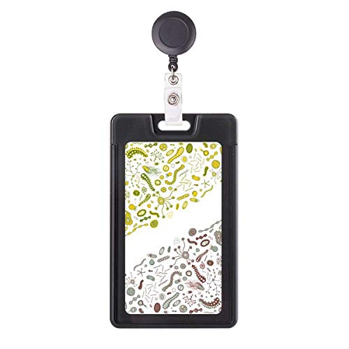 Porte-badge rétractable anti-perte attache badge cellule verte originale