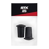 STX Men's 1 inch Deluxe Lacrosse Stick End Cap - 2-Pack Black and Orange