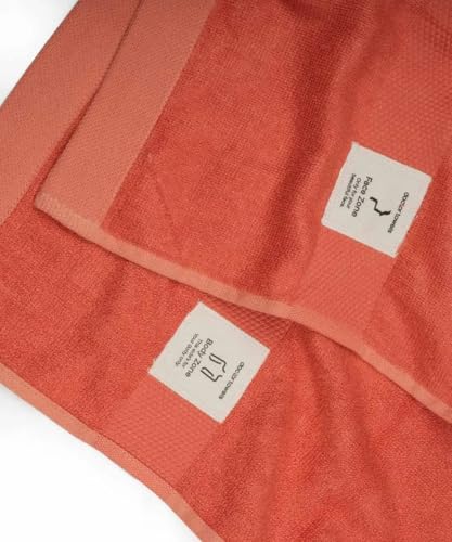 Image of Doctor Towels, World's First Banana Terry Bath Towel, 400 GSM | Dermatologist Tested for Sensitive Skin | 70 x 140 cm Towels for Bath Large Size | Clinically Tested to Help Reduce Acne - Coral
