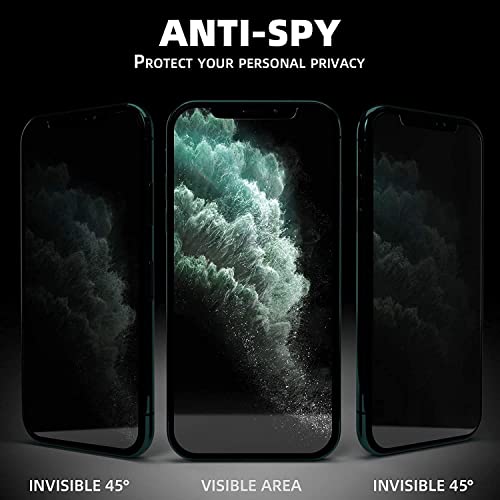 Image of DPJ Premium Grade Privacy Tempered Glass For iPhone 13 Mini (5.4 Inch) Full Coverage Anti-Spy 9H Hardness Screen Protector Guard [Pack of 1] [Privacy]