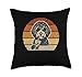 Retro Goldendoodle Iced Coffee Funny Doodle Dog Mom Sunset Throw Pillow
