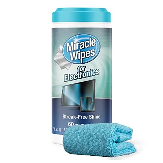 MiracleWipes for Electronics Cleaning - Screen Wipes Designed for TV, Phones, Monitors and More - Includes Microfiber Towel - (60 Count)