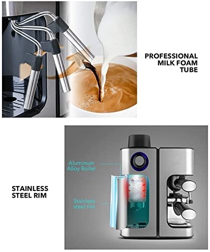 Máquina de café expreso Máquina de café Cafetera, máquina de café espresso con moldeado de leche, fabricante de café… - Imagen 5