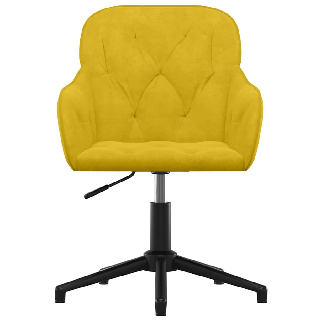 Silla de oficina giratoria de terciopelo amarillo con reposabrazos y respaldo, altura regulable, silla de escritorio ergonómica, silla giratoria para oficina en casa, silla de trabajo con