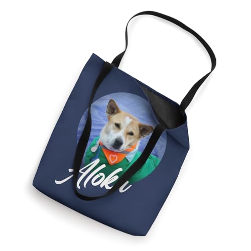 Bolso tote Aloka – El paseo por la paz: monje y perro difundiendo esperanza miniatura 2
