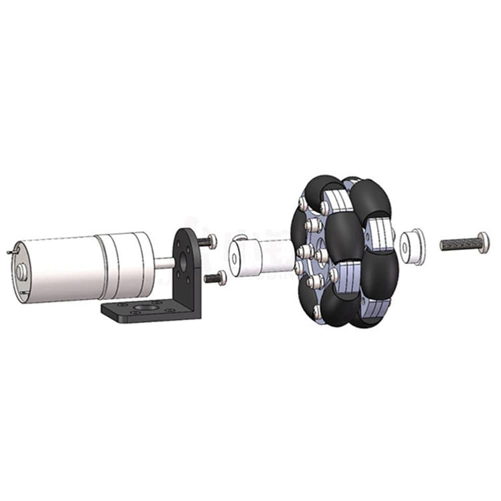 4 ruedas de plástico Omni de 58 mm para robot Kit Servo Motor Omni Rueda 14135