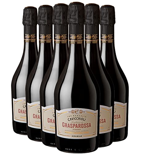 Lambrusco Grasparossa Amabile tinto - Cavicchioli - DOC - Emilia-Romagna - Italia - Variedades de uva Lambrusco Grasparossa - 12x75cl