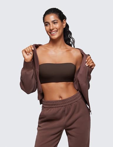 Image of CRZ YOGA Softhold Strapless Bralette | Double Lined, Light Support, Non Padded, Wireless, Casual, Ultra-Soft, Bandeau, Everyday Bra for Women