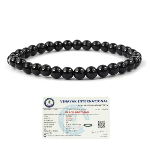Image of Reiki Crystal Products Certified Natural Crystal Stone Bracelet 6 mm Round Beads for Men & Women | Premium Gemstone Jewellery Collection | Reiki Charged | Multiple Stone Variants Available