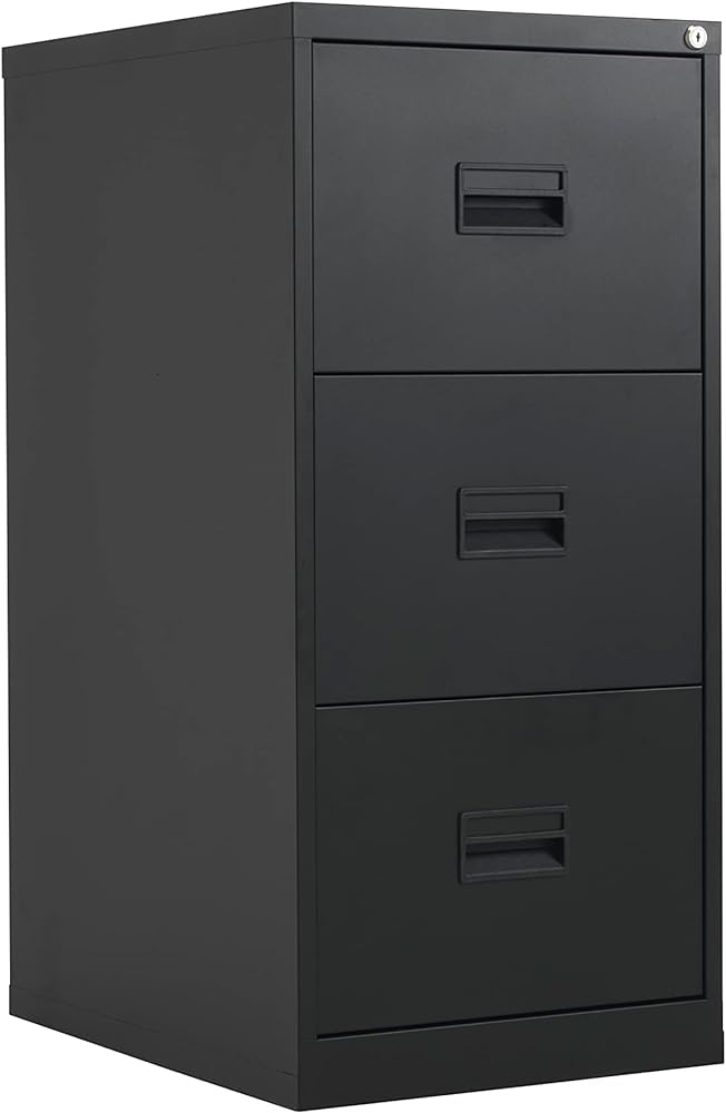 Archivador de acero resistente con cerradura, diseño totalmente soldado, capacidad de 40 kg, ideal para la organización del hogar y la oficina
