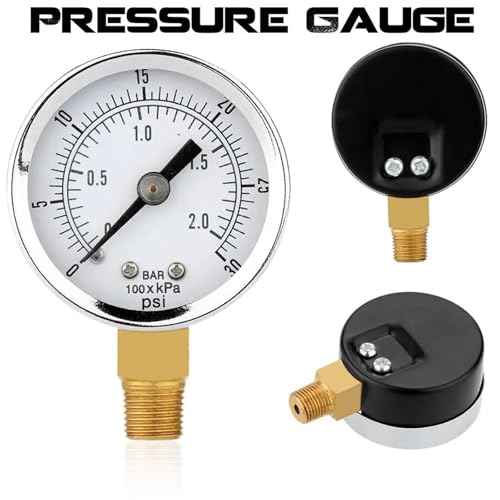 Manomètre pour compresseur d'atelier et gestion de pression d'eau 40mm - 4