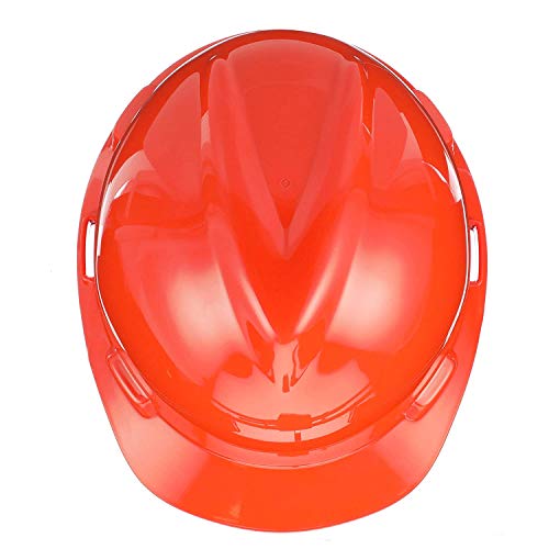 Msa 475361 V-Gard Cap Style Safety Hard Hat With Fas-Trac Iii Ratchet Suspension | Polyethylene Shell, Superior Impact Protection, Self Adjusting Crown-Straps Standard Size In Orange #TOP6
