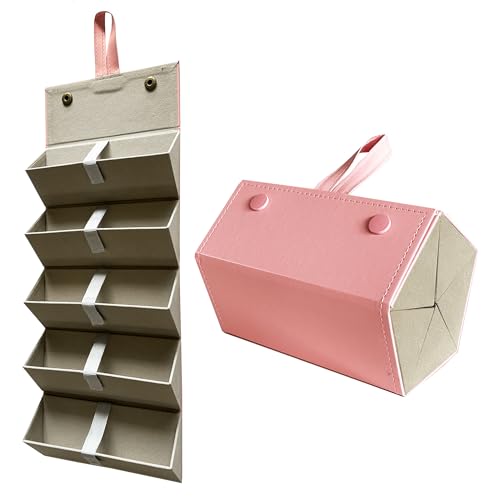 Image of Longjet Glasses Case Travel Sunglasses Organizer Leather Eyeglasses Storage Box Multiple Slots Hanging Eyewear Holder