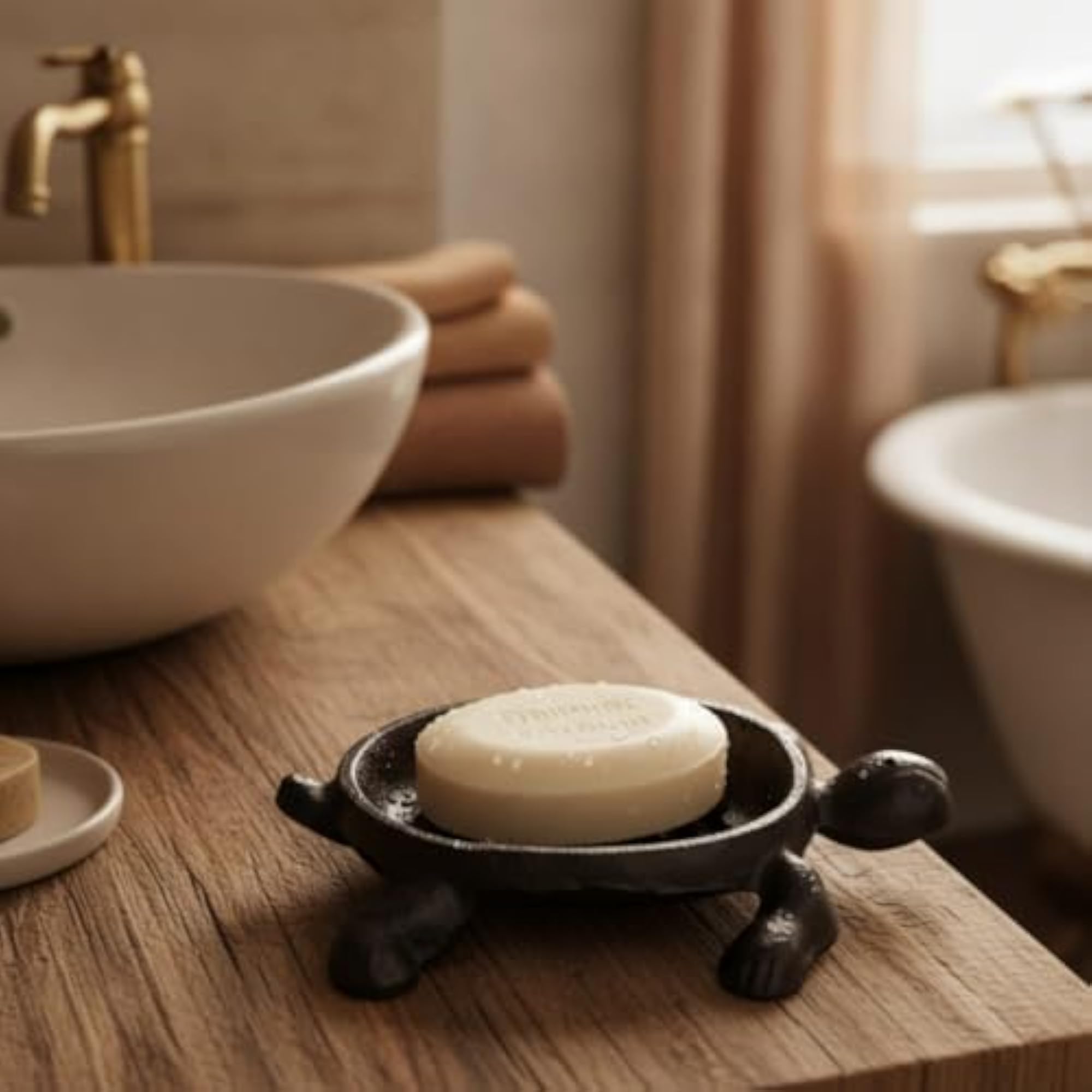 Rustic Turtle Decorative Soap Dish for Bathroom
