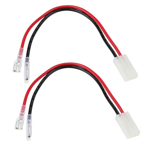 OTOTEC - OTOTEC Lot de 2 câbles de batterie pour bateau à appâts 2P connecteur femelle 6,3 mm 16 AWG 20 cm avec manchon de protection compatible avec Microcat