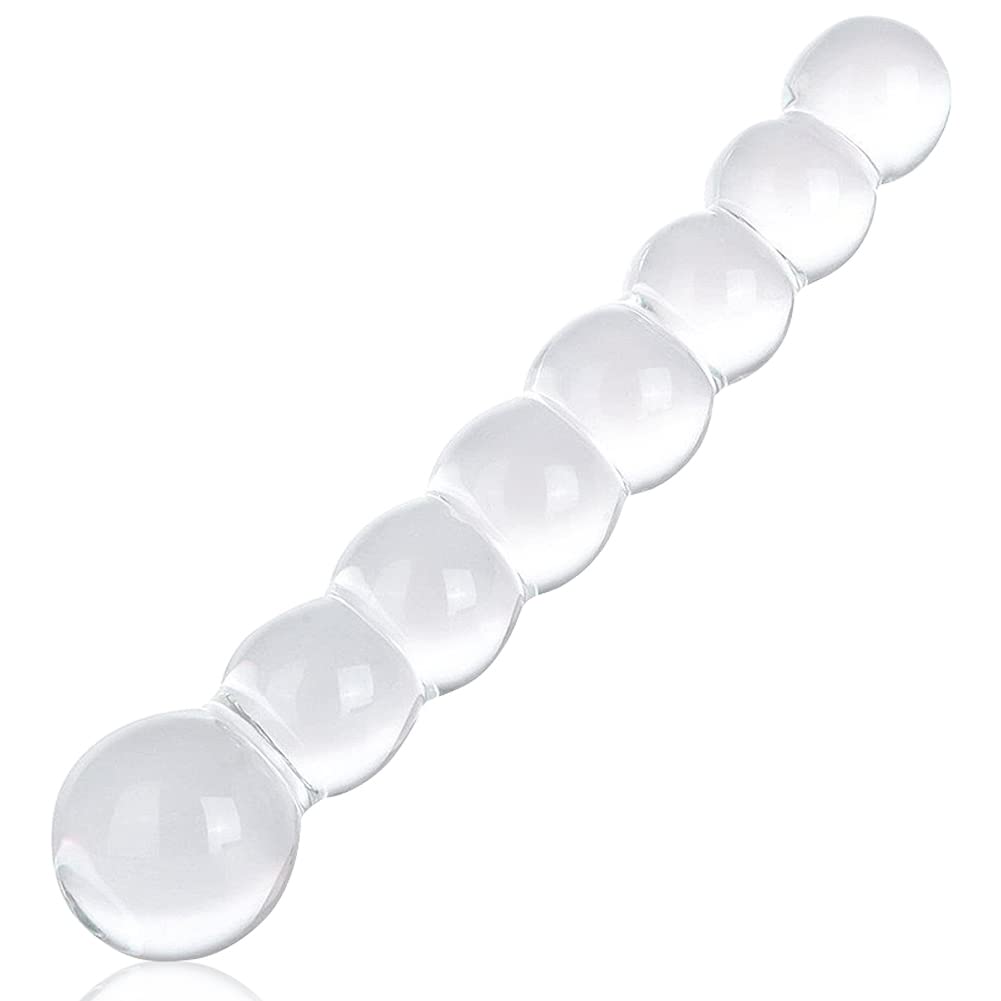 Plug anale Sextoyset per uomo, dildo in vetro, punto G, stimolazione vagina, masturbazione, roluck cristallo perline buttplug trasparente anale giocattolo per donne e uomini