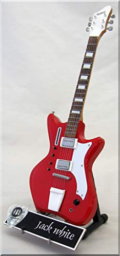 Jack White Guitare Miniature d’avion Blanc Rayures - Les Beatles, Paul McCartney, John Lennon, RIngo Starr, George Harrison Jack White Guitare Miniature d'avion Blanc Rayures – Image 4