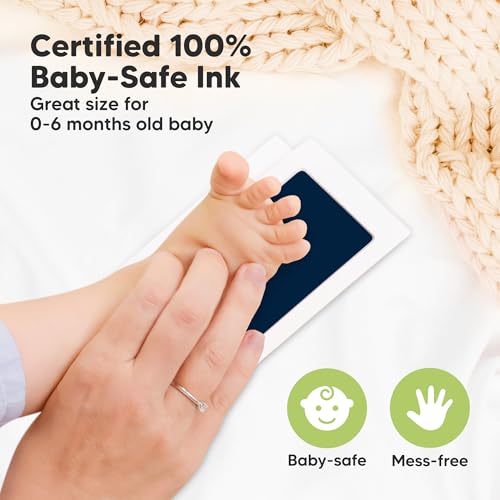 image for KeaBabies 4-Pack Inkless Baby Hand and Footprint Kit - Mess Free Ink P