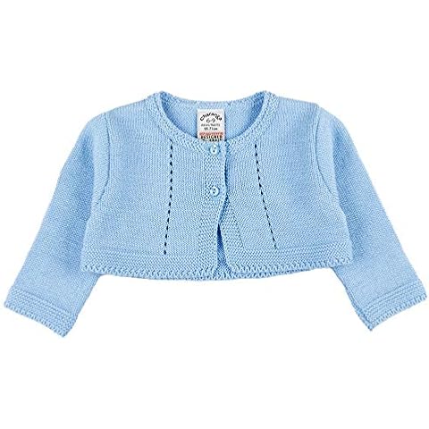 Cardigan de recién nacido celeste botones Cover