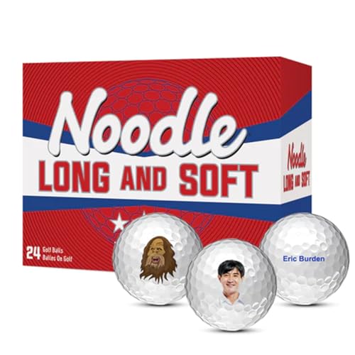 MYCUSTOMGOLFBALL Personalized Noodle Long and Soft Golf Balls - Customize by Uploading a Picture, Logo, or Text (24 Pack)