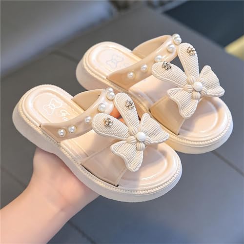 Toddler Sandals Girl Soft Bottom Breathable Bow Tie Pearlr Girls Fashion Beach Slipper Mary Jane Shoes for Girls2