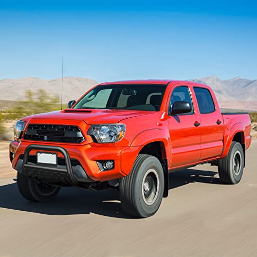 Cheinauto Bull Bar Front Grille Brush Push Bumper Guard With Skid Plate Compatible For 2005-2015 Tacoma #TOP5