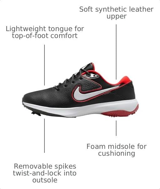 Image of Nike Victory Pro 3 Men's Golf Shoes (Wide) (DX9028-003, Black /Cool Grey /White)
