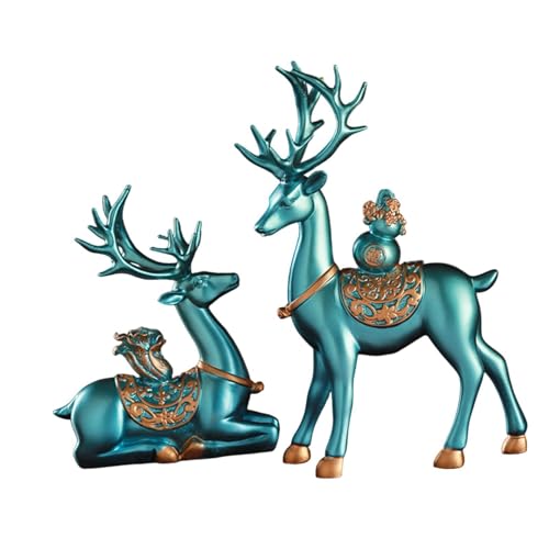 【Materiale Premium】: le statue degli alci sono realizzate in materiale di resina premium, e liscio, robusto e non facile da rompere e garantisce un lungo periodo di utilizzo.