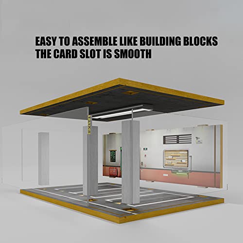 Image of 1 /24 Scale Die-cast Car Garage Display Case with Clear Acrylic Cover and LED Lighting for 3 Parking Space Off Road Style (1 /24 3Poff Road)