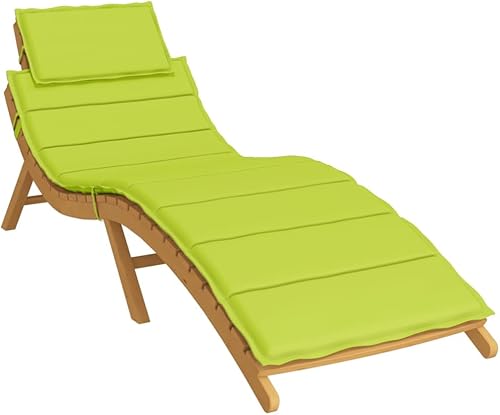 Miniatura 3 de Cojín para tumbona verde brillante, 73.2 x 22.8 x 1.2 pulgadas, cojines para sillas de patio al aire libre, cojines de repuesto para sillas de