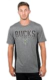 Ultra Game NBA Official Men’s Super Soft Supreme T-Shirt - Unisex, Milwaukee Bucks, Heather Charcoal, Large