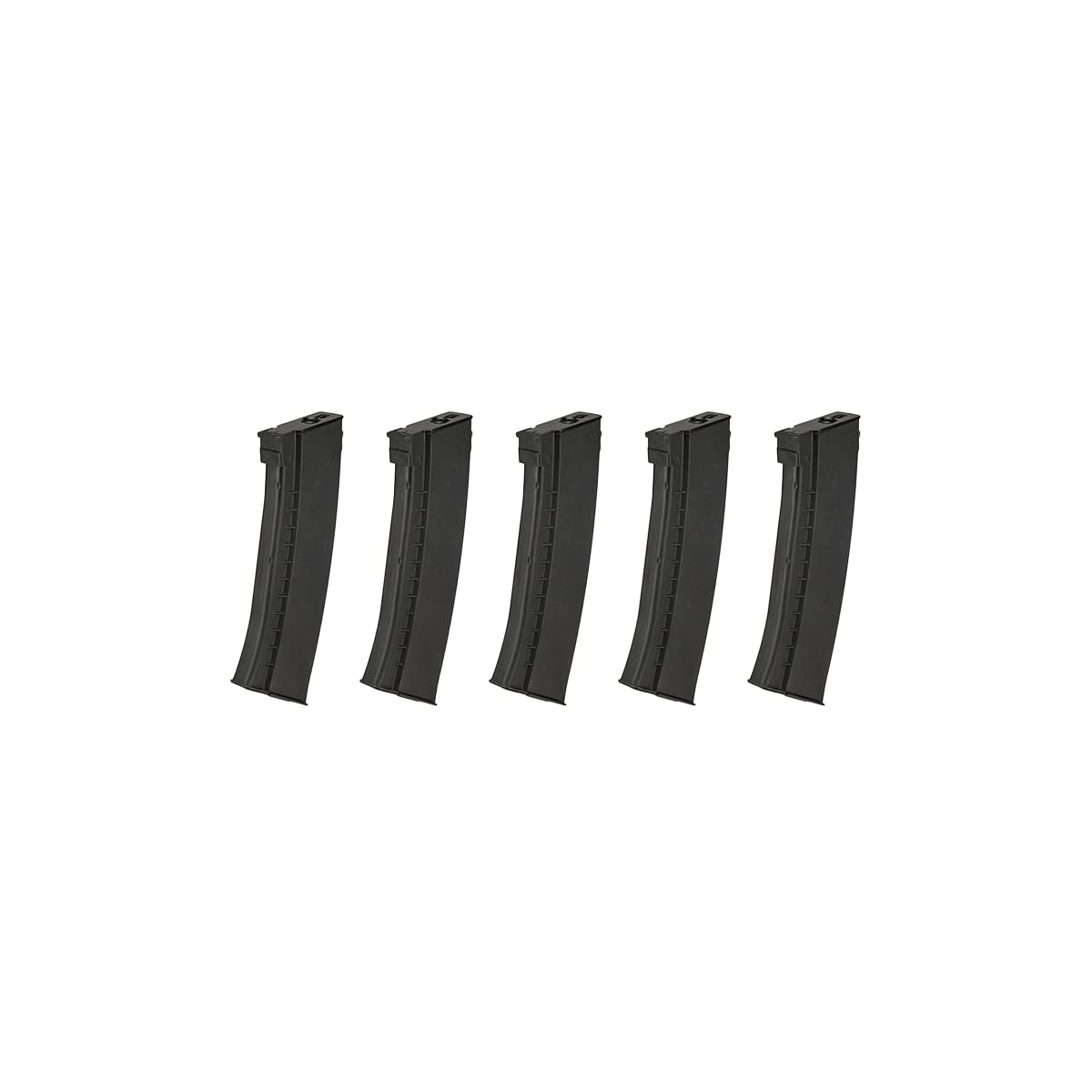 Lancer Tactical 140 Round AK Airsoft Mid Capacity Magazine (Color: Black) (5 Pack)