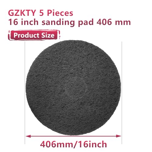 GZKTY 5 Stück Super Pad, 16 Zoll (406 mm) Floor Pads, 25 mm stark, grob schwarz Für Nadelfix-Scheuersaugmaschine, Einscheibenmaschine, Bodenreinigungsmaschin ﻿