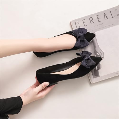 Unifizz Women's Flats, Ballet Flats for Women, Bowknot Pointed Toe Comfort Light Weight Slip-On Dress Shoes4