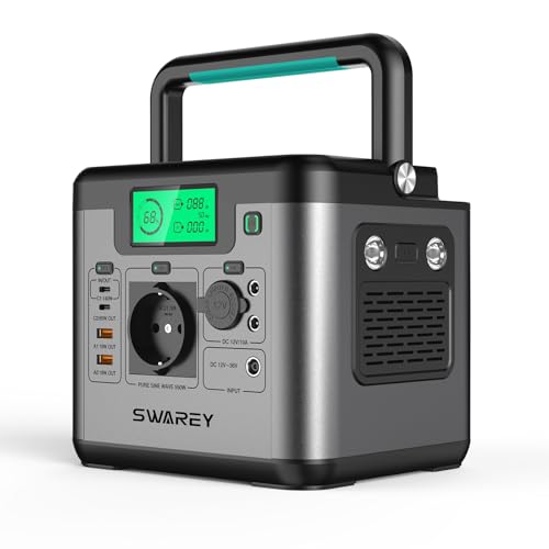 Générateur Électrique Portable SWAREY S550 Plus 555Wh, Batterie Externe Solaire